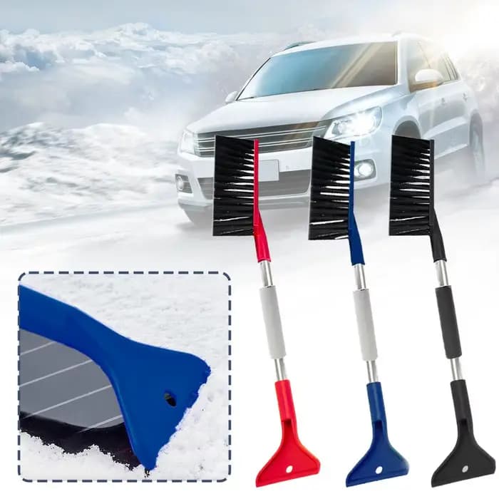Pelle à neige de voiture à Double tête 2 en 1, grattoir à glace, brosse à neige pour pare-brise de voiture, pelle à neige télescopique Extra-longue