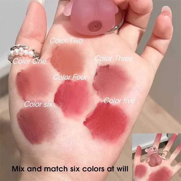 Art Value Bear Velvet Lip Clay avec rouge à lèvres blanc soyeux