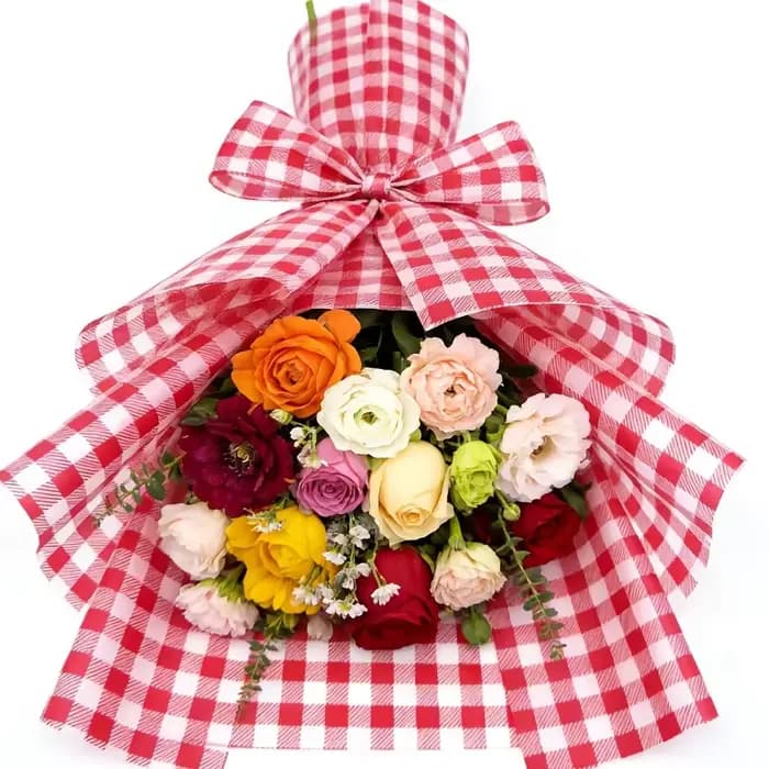 Papier de soie à carreaux rouges, 30/50 feuilles - 35x50cm, papier d'emballage pour bouquets, papier de soie à carreaux rouges et blancs, adapté pour V