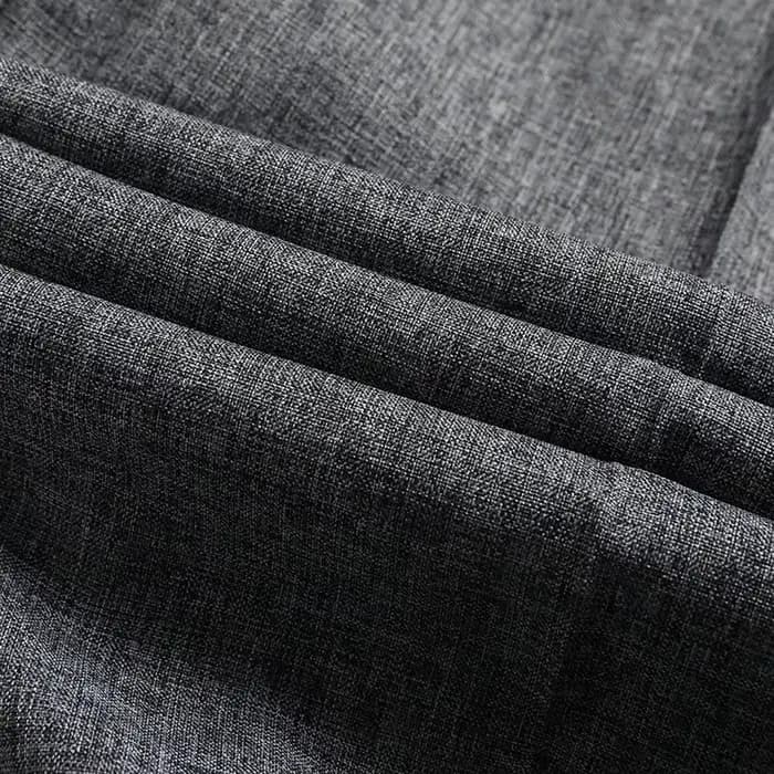 Pantalon de travail pour homme en lin naturel texturé, tissu tissé mat résistant à l'usure, idéal pour le quotidien, les entretiens et les banquets, coupe longue.