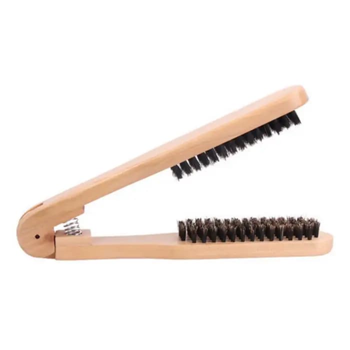 Lisseur de cheveux peigne de coiffure pince à lisser brosse crinière Double face coiffure repassage attelle de coiffure droite