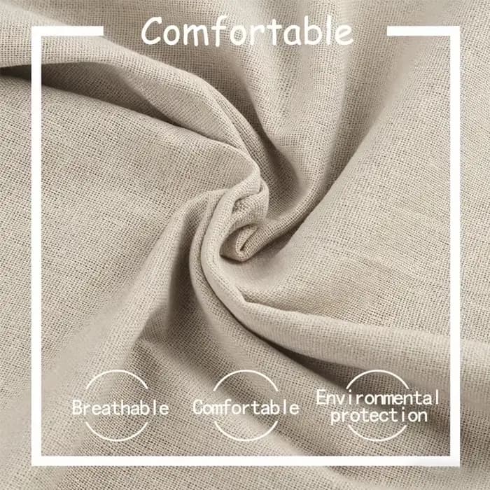 Tissu en lin naturel de 0,5 yard, tissu en lin de couleur unie, tissu en lin uni respirant, adapté à la broderie, au point de croix, à la couture, au patchwork, aux nappes, à la décoration intérieure