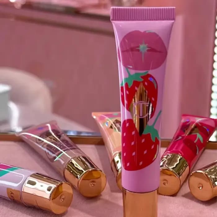 Charlotte Tilbury Lip Gloss Lip Balm Jelly Series Fruit Flavored Lipstick Candy Fig Cherry Glaze Pure Peach Lip Cosmetics Makeup
