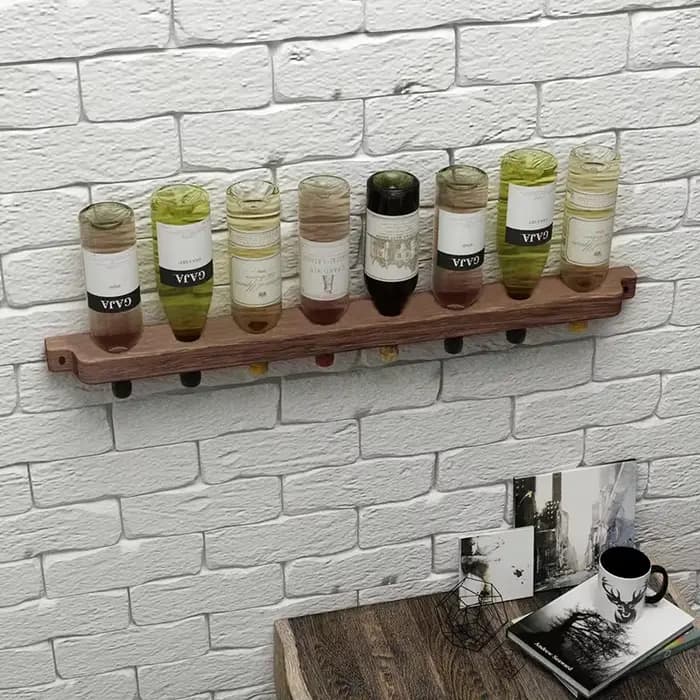 Casier à vin domestique mural, Simple et créatif, bouteille de vin rouge, Bar, organisateur de stockage de bière pour décor de cuisine et de salon