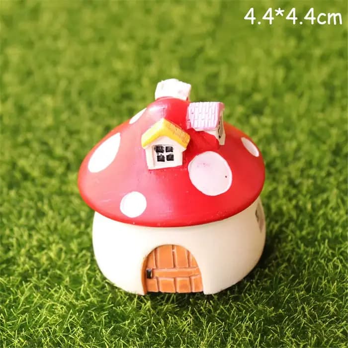 Mini maison de champignons Miniature en résine, Micro paysage, Terrarium féerique, accessoires de jardin, décorations artisanales colorées, 4 tailles