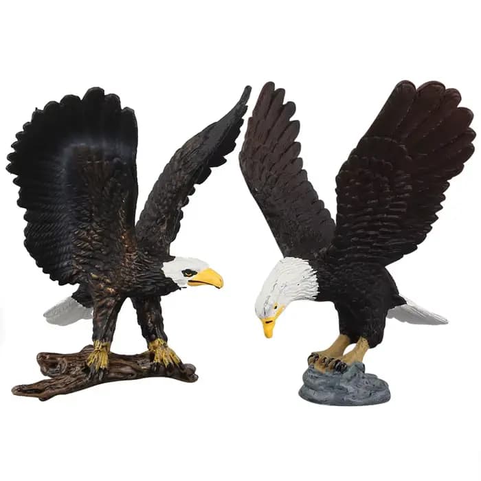 Figurines réalistes d'animaux nord-américains : dindon, aigle chauve, ours grizzly, bison, élan, raton laveur, jouet éducatif pour enfants