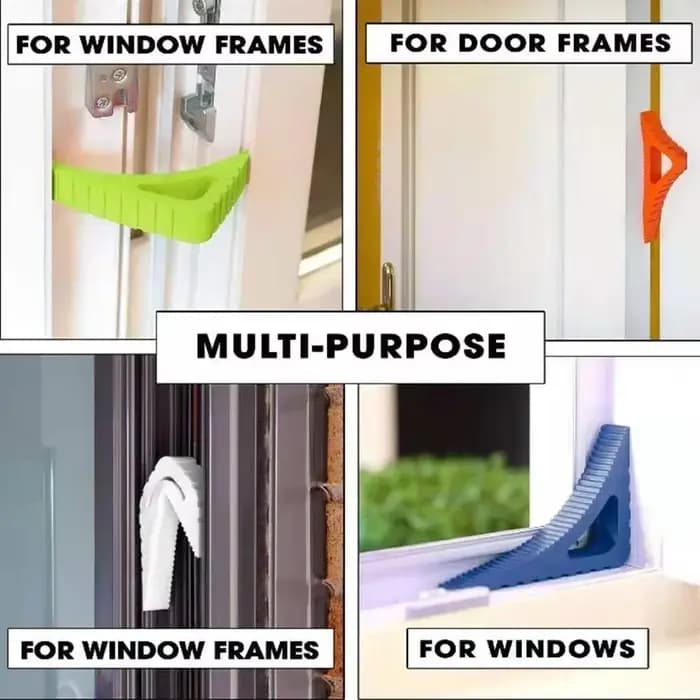 Butoir de porte en caoutchouc réutilisable, cale de porte pour sol, butoir de porte, limiteur de fenêtre, anti-collision pour maison et bureau