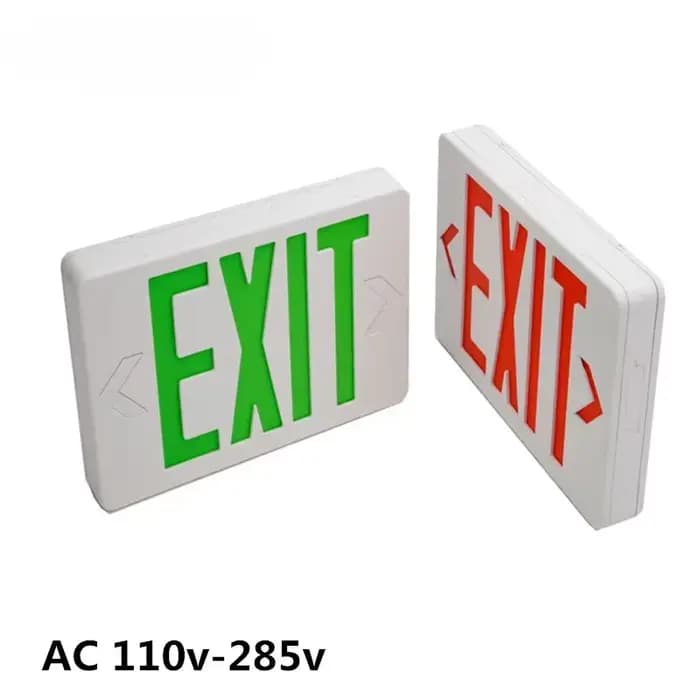 Lumière de sortie AC 220v, panneau de sortie rouge, lumière d'urgence, indicateur de sécurité incendie, lampe d'avertissement pour ampoule, hôtel, centre commercial, école, lieu public