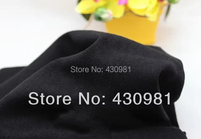Tissu en lin naturel 100*140cm pour vêtements, textiles en coton et lin, tissu noir doux, Tecido