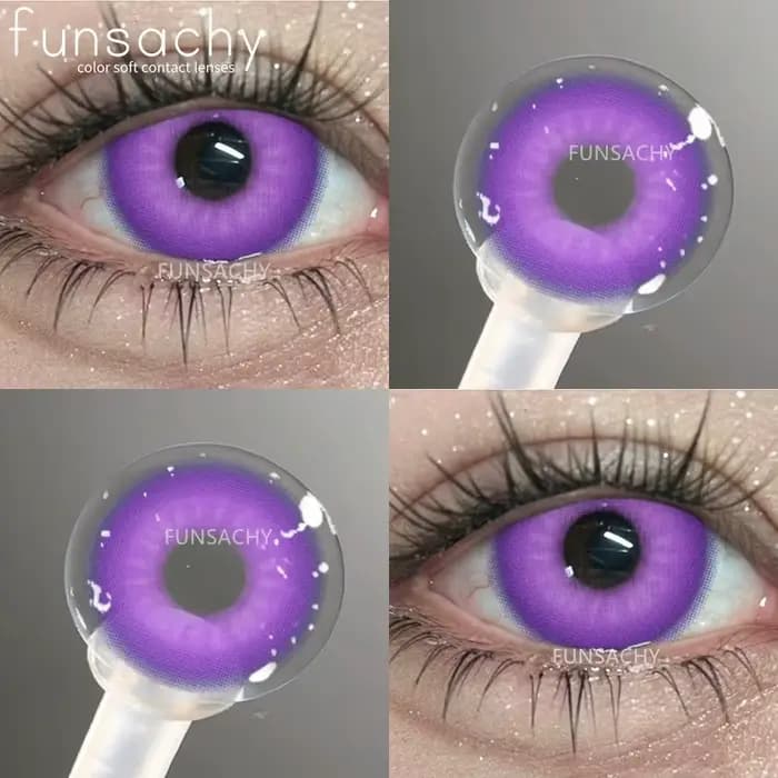 FUNSACHY 1 paire de lentilles de contact colorées Cosplay pour les yeux colorés mode rose