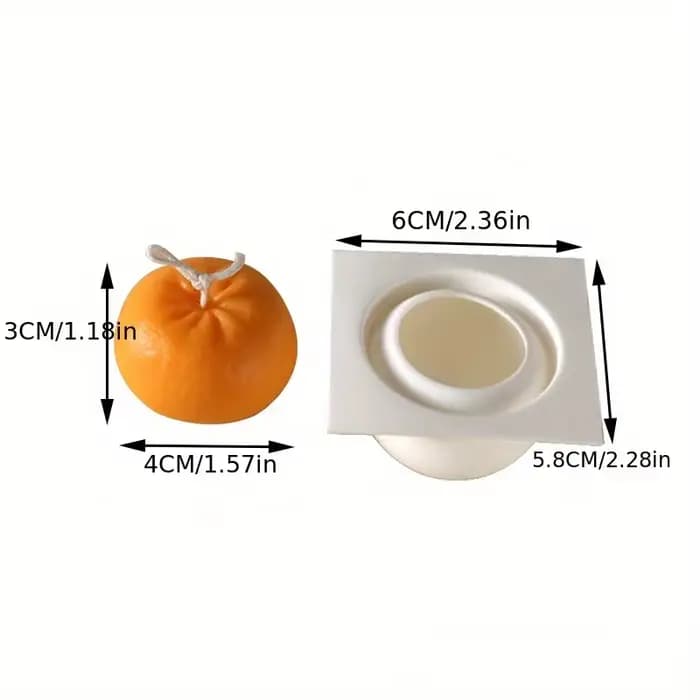 Moule en Silicone pour bougie Orange, moule de cuisson en Mousse en forme de Fruit, utilisé pour la fabrication de bougies