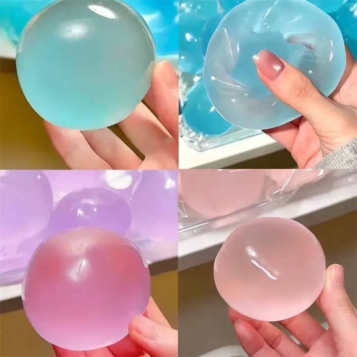 Jouet sensoriel anti-stress en gelée multicolore transparente, non toxique, doux et soyeux, pour l'ADHD, l'autisme, apaisant