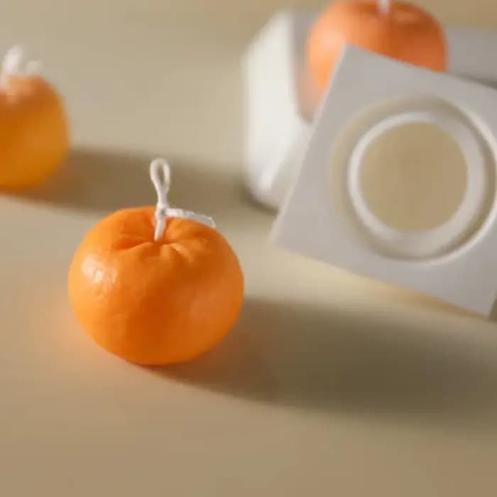 Moule en Silicone pour bougie Orange, moule de cuisson en Mousse en forme de Fruit, utilisé pour la fabrication de bougies