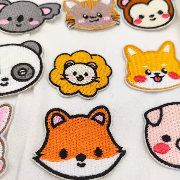 Animaux mignons enracinés Lapins Chiens, plus foncés que des patchs de broderie auto-adhésifs, vêtements décoratifs, sacs, chaussures, chapeaux, étudiant, papeterie