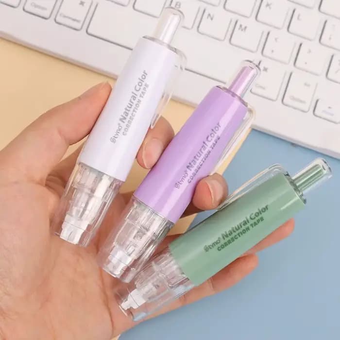 Ration de noyau de resubdivision pour l'école et le bureau, bande durable, type de presse, forme de stylo, outils modifiés colorés