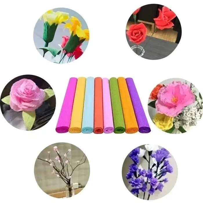 250*50 cm/rouleau bricolage fleur emballage emballage crêpe papiers matériaux faits à la main artisanat papier d'emballage papiers appropriés pour la maison