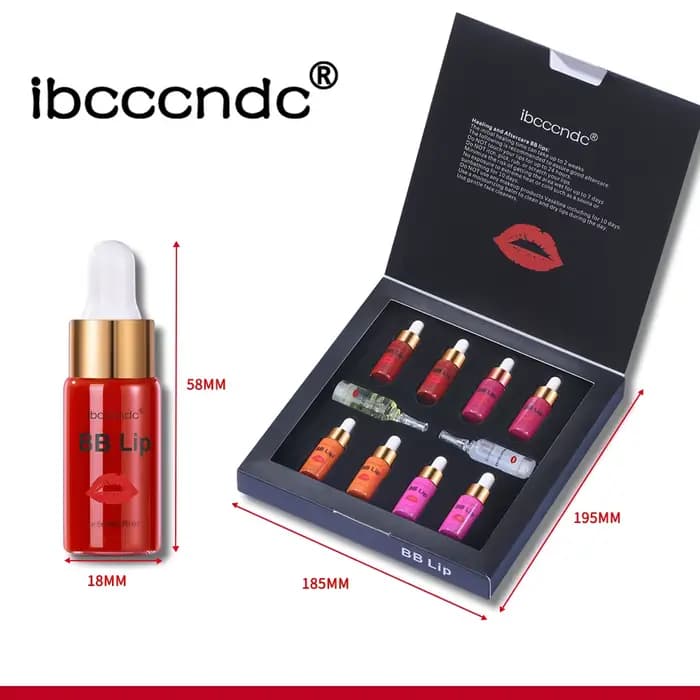 Corée lueur BB lèvres Ampoule sérum démarreur ensemble Semi-Permanent BB brillant