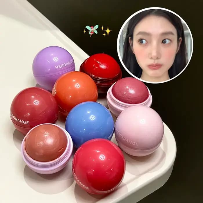 Boules de fard à joues rouge à haute teneur en pigments