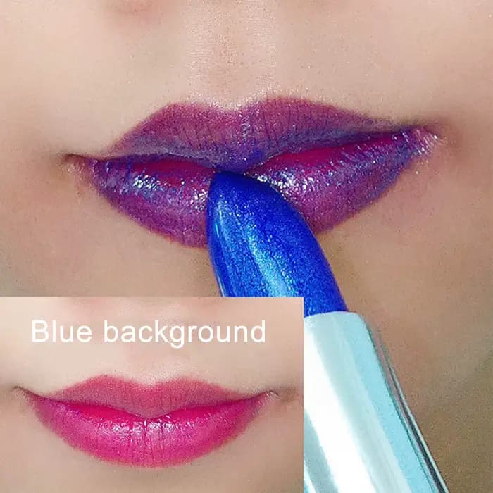 Rouge à lèvres bleu imperméable à couleur changeante qui transforme PinkWipe Blue