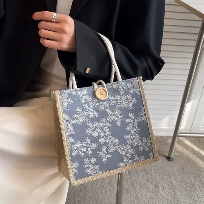 Sac à main en lin pour femme, sac fourre-tout, sac de créateur de mode, grande capacité pour voyage, sac d'épicerie