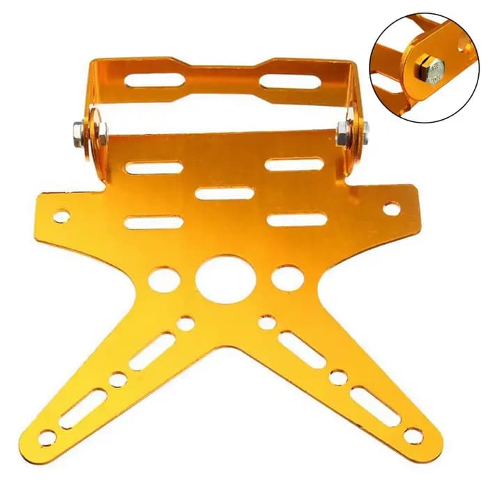 Couvercle de plaque d'immatriculation universel en aluminium réglable, support de plaque de planificateur de moto, support rapide, pièces de vélo de route