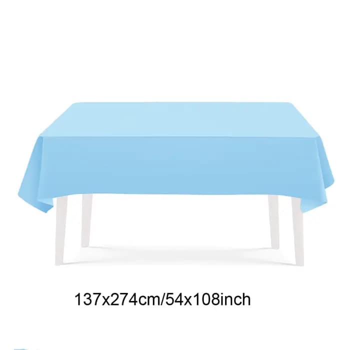 Nappe rectangulaire de couleur unie, bleu, rose, blanc, rouge, jaune, fête d'anniversaire, mariage, réception-cadeau pour bébé, fournitures de fête de vacances