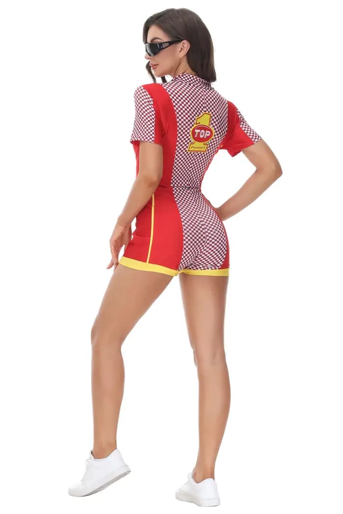 Iwing TIOANY-Costume de pilote de voiture de course pour femme, uniforme de cosplay pour fille, batterie, rouge, sexy, 2024