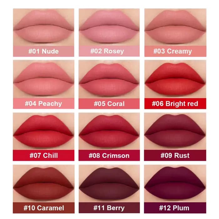 Punk foncé prune 24H imperméable mat velours brillant à lèvres maquillage longue durée antiadhésif tasse