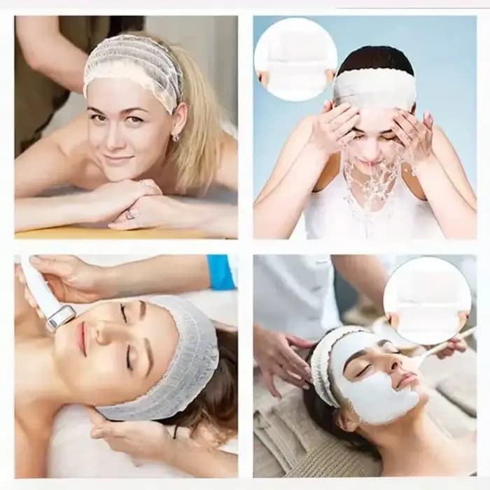 100/50/20 pièces bandeau de cheveux du visage jetable Non-tissé bandeaux de Spa élastique bandeau du visage outil de soins de la peau fournitures de Salon de beauté