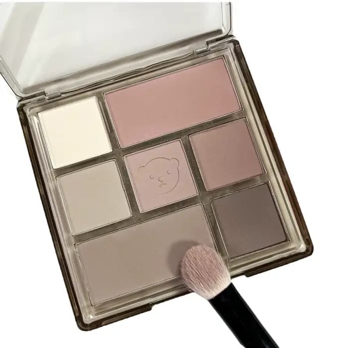 Nouveau plateau d'ombre à paupières 7 couleurs Palette de faible Saturation entièrement mat coréen maquillage des yeux