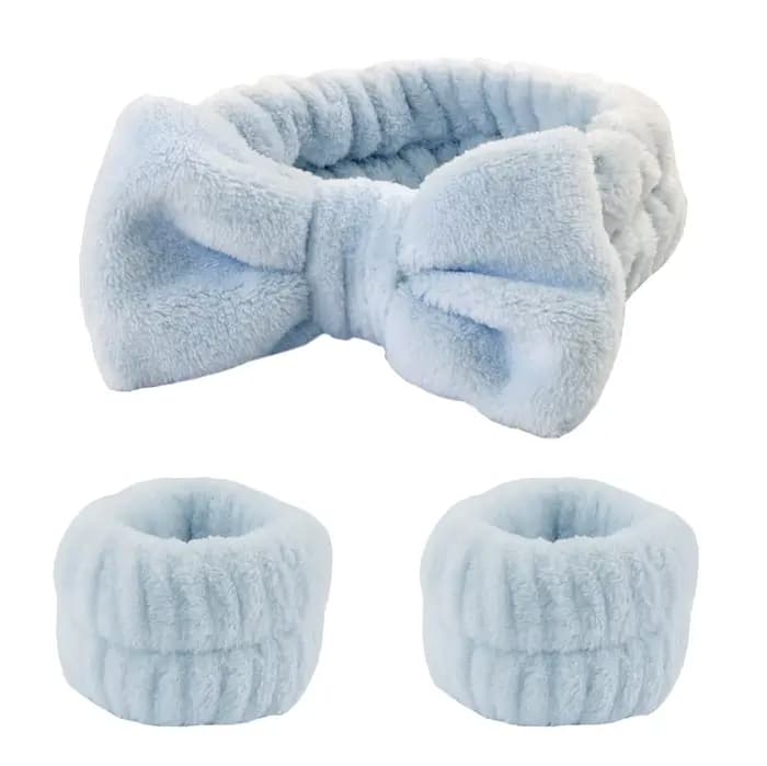 Laver le visage bandeaux pour les femmes corail polaire bandes de cheveux manchette bandes imperméables bracelets absorbants