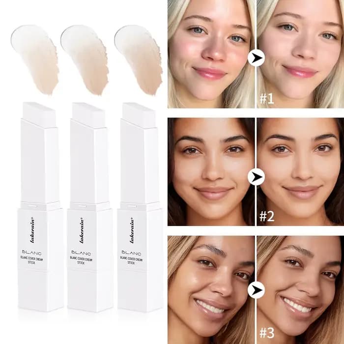 Blanc couverture crème bâton fond de teint changeant