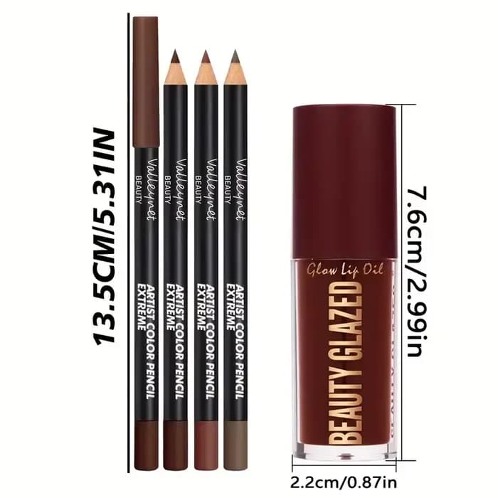 Ensemble de 4 kits pour les lèvres - 3 crayons