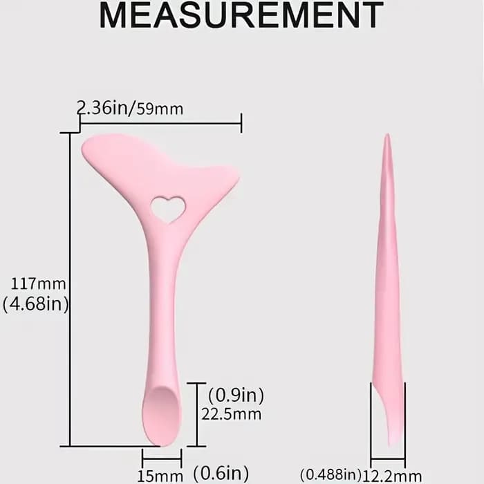 1 guide de maquillage rose - modèle multifonctionnel en forme de cœur pour eye-liner et rouge à lèvres, un outil d'application rapide et facile pour les débutants