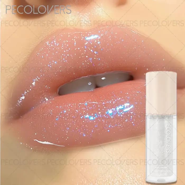Gloss à lèvres pailleté effet miroir