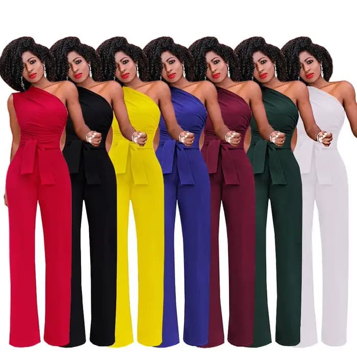 Combinaison pour femmes, col incliné, haut court, pantalon droit, ceinture, Sexy, sans manches, pantalon ample, élégant, charmant, combishort, 2024