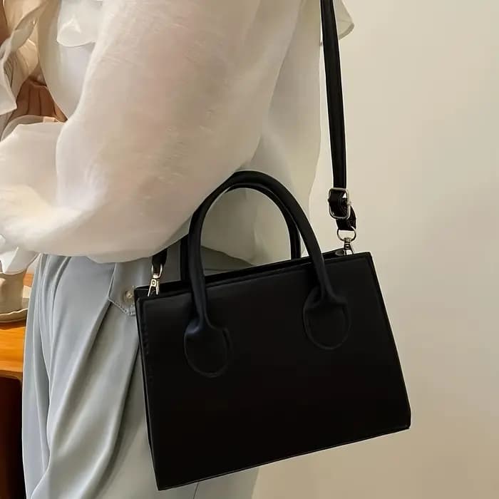 Sac à main carré tendance pour femmes, Mini sac à bandoulière Simple, sac à bandoulière minimaliste à poignée supérieure, sac à main de couleur unie de styliste