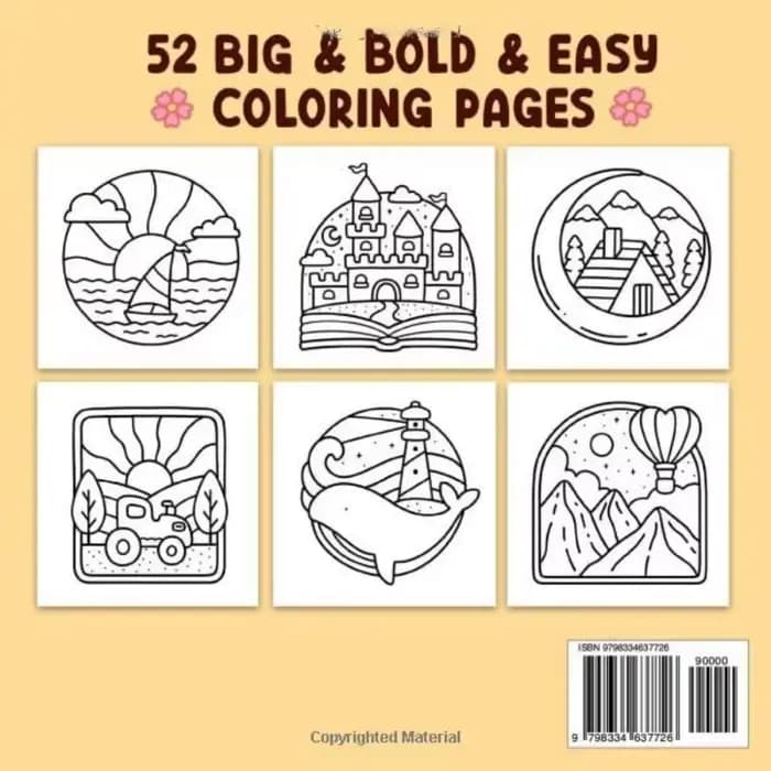 Art simple : livre de coloriage pour adultes et adolescents, designs audacieux et faciles pour la relaxation avec des caractéristiques minimalistes
