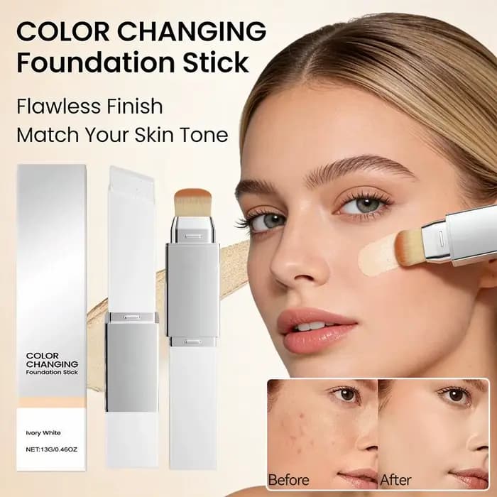 Fond de teint liquide 2 en 1, léger, hydratant, éclaircissant, changeant de couleur, pour tous les types de peau, maquillage de base