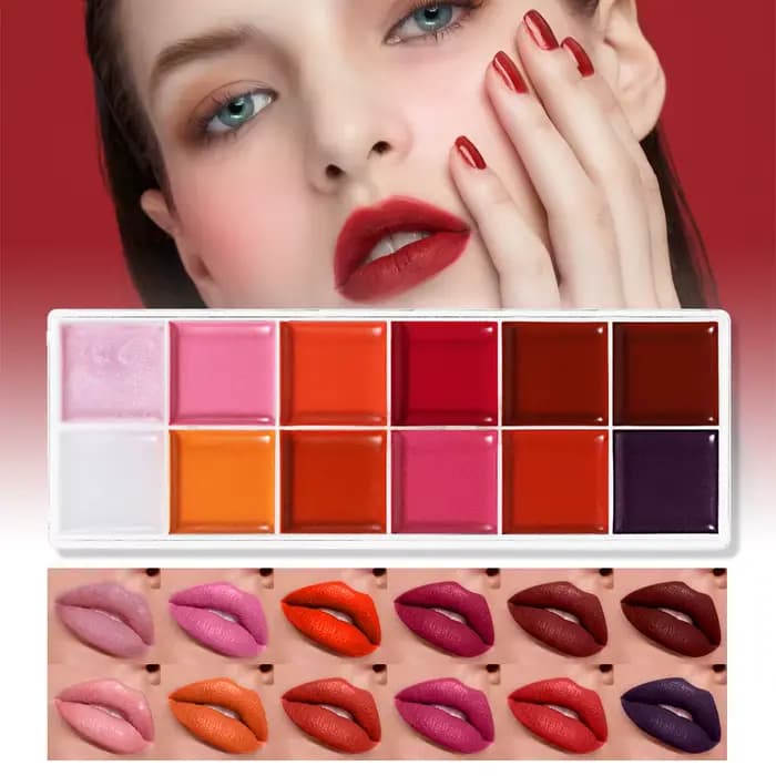 Palette de rouge à lèvres POPFEEL 12 couleurs