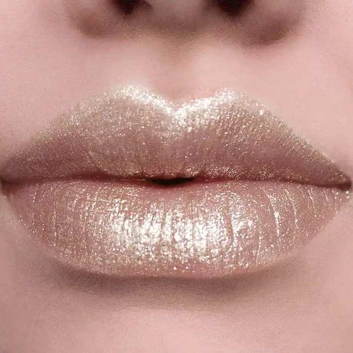 Rouge à lèvres métallique repulpant à paillettes