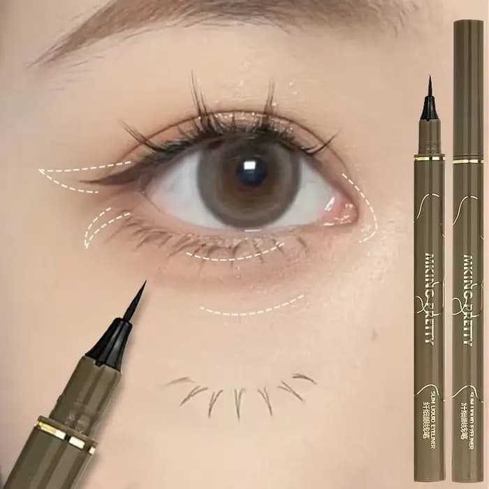 Stylo eyeliner noir ultra fin pour les yeux, crayon waterproof, durable, lisse, liquide, résistant aux taches, outils de maquillage