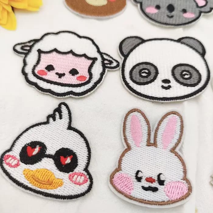 Animaux mignons enracinés Lapins Chiens, plus foncés que des patchs de broderie auto-adhésifs, vêtements décoratifs, sacs, chaussures, chapeaux, étudiant, papeterie
