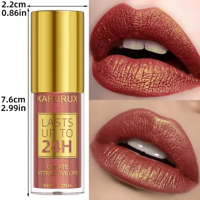 Rouge à lèvres métallique à paillettes