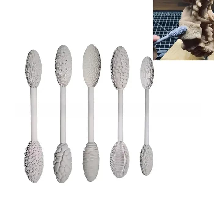 Kits d'outils de texture pour impression 3D pour l'art de l'argile, kit de rouleaux à motifs pour modelage d'argile, rouleaux à texture pour gaufrage de motifs, rouleaux manuels pour bricolage et arti