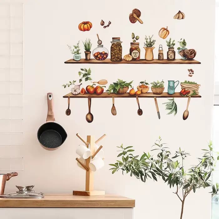 Stickers muraux décoratifs pour salle à manger, appareils de cuisine créatifs, embellissement de fond, amélioration de l'habitat