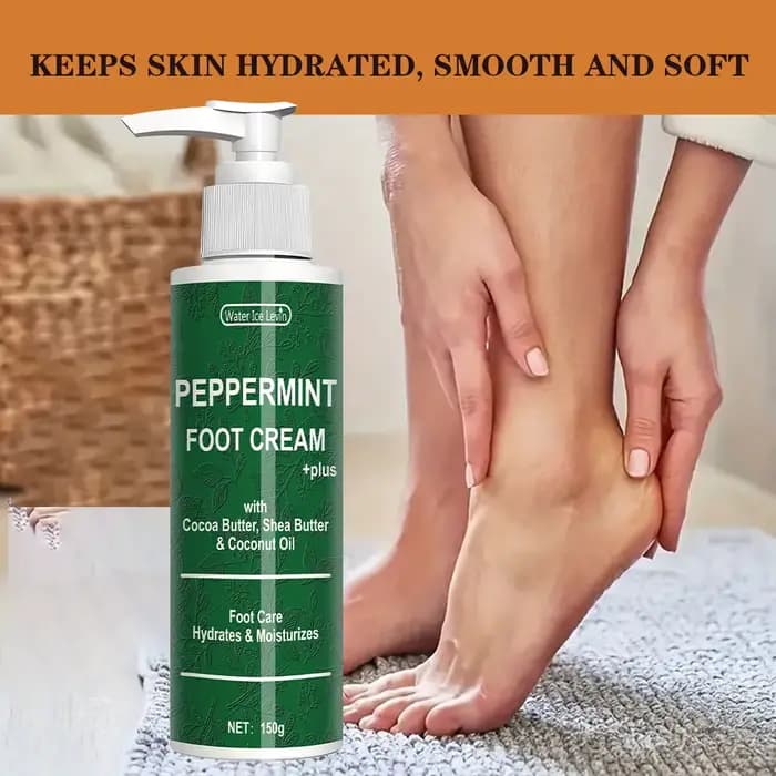 Crème pour les pieds à la menthe - Hydrate la peau - Sans alcool, crème de soin pour les pieds secs pour hommes et femmes - Convient aux pieds secs | Crème pour les pieds à la menthe