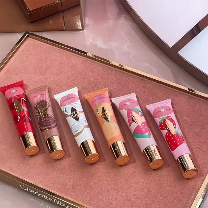 Charlotte Tilbury 6 couleurs brillant à lèvres rose Watermelom fraise vanille baume
