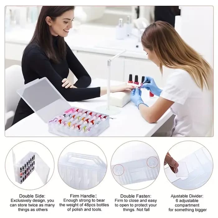 48 boîtes de rangement pour rouge à lèvres et vernis à ongles