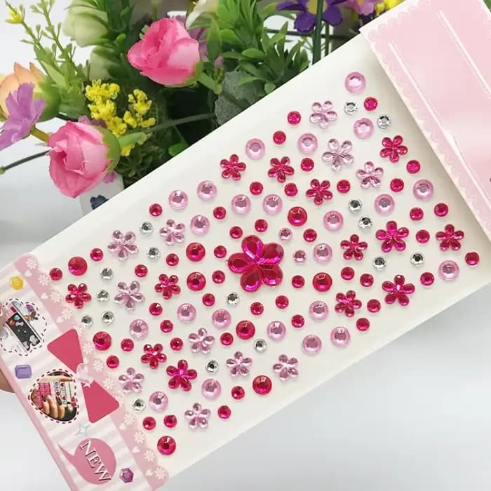 Nouveaux autocollants sur le visage enfants tatouage temporaire strass maquillage brillant